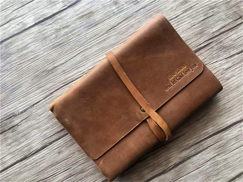 Engraved Leather Baby Scrapbook Album Photo Book