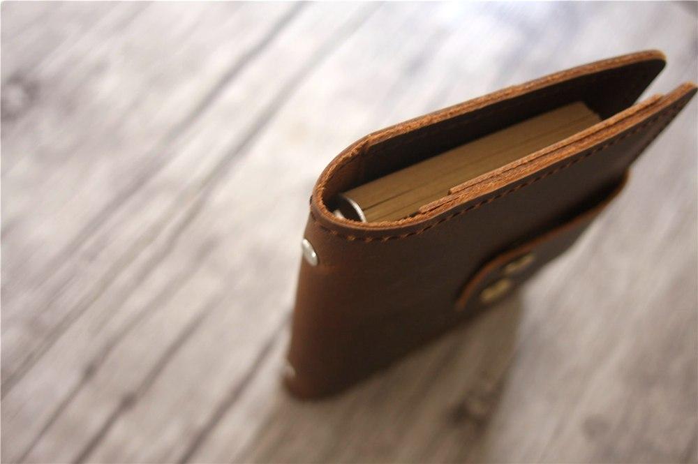 Easy-use Leather Small Refillable Notebook