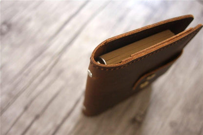 Easy-use Leather Small Refillable Notebook