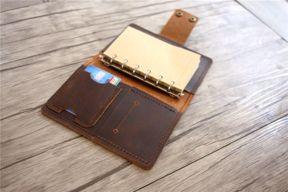 Easy-use Leather Small Refillable Notebook