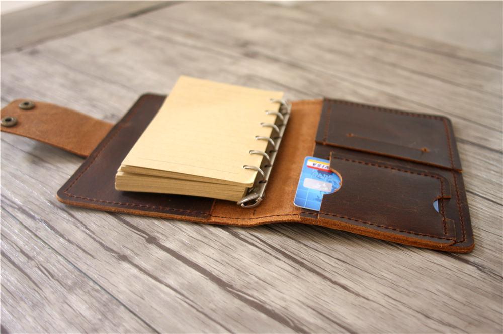 Easy-use Leather Small Refillable Notebook