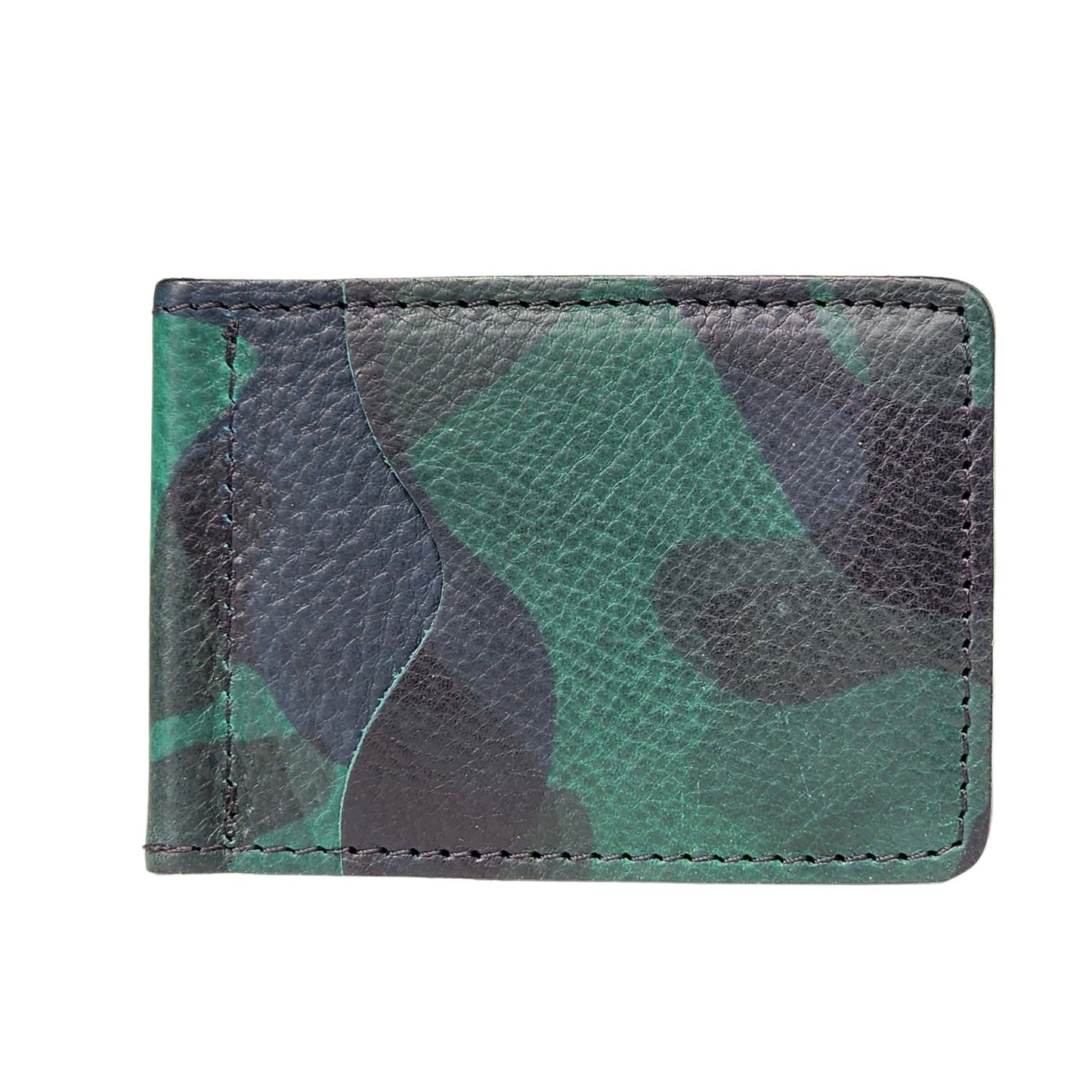 The Pinnacle Wallet - Limited Edition Camo Slim Money Clip Pebble Grain Leather Wallet