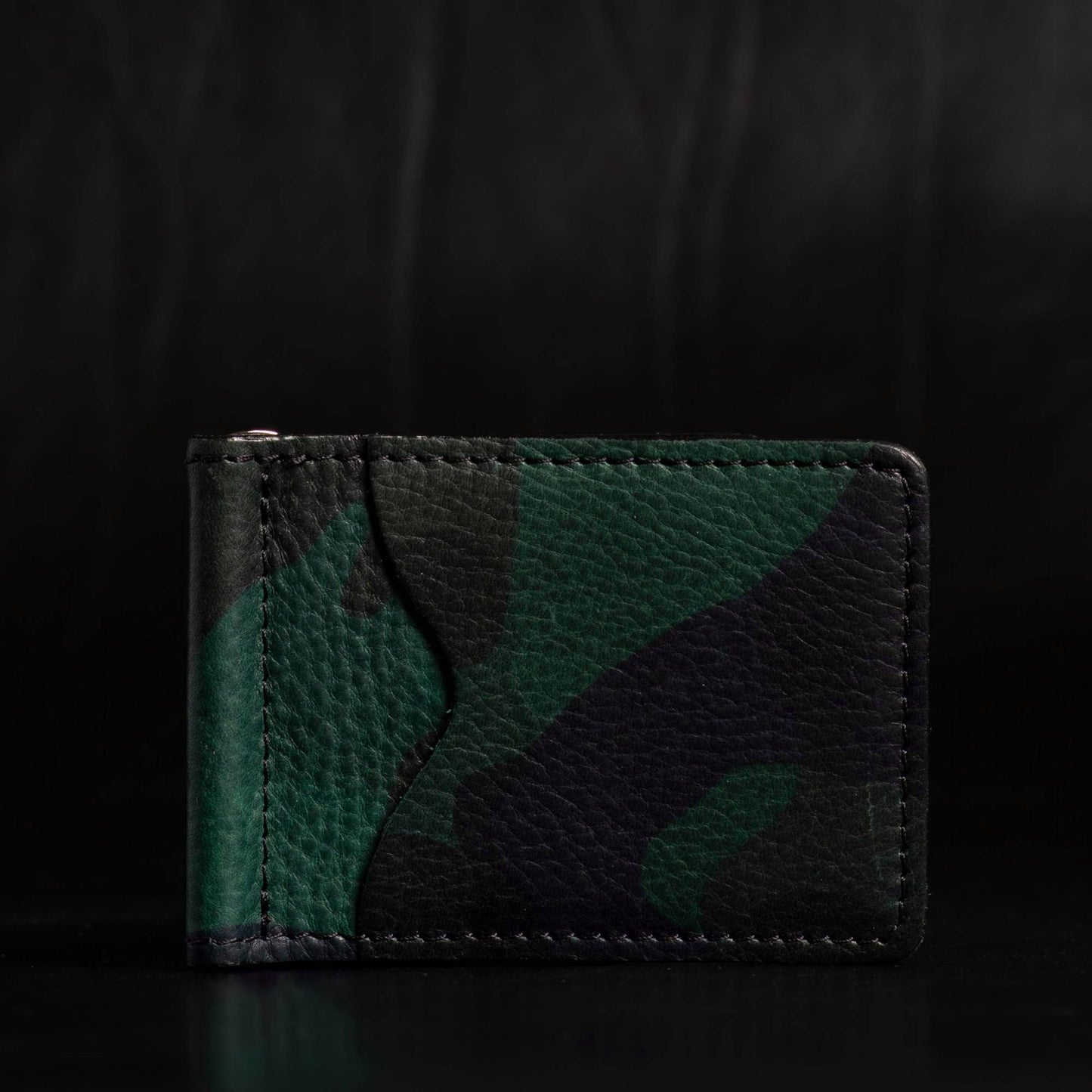 The Pinnacle Wallet - Limited Edition Camo Slim Money Clip Pebble Grain Leather Wallet