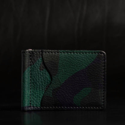 The Pinnacle Wallet - Limited Edition Camo Slim Money Clip Pebble Grain Leather Wallet