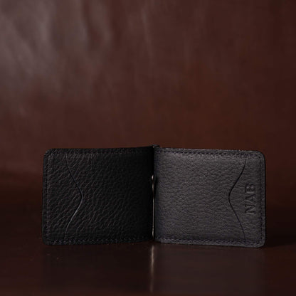 The Pinnacle Wallet - Cognac Slim Money Clip Pebble Grain Leather Wallet