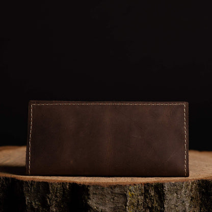 The Long Wallet - Black 100% Full-Grain Leather Long Wallet