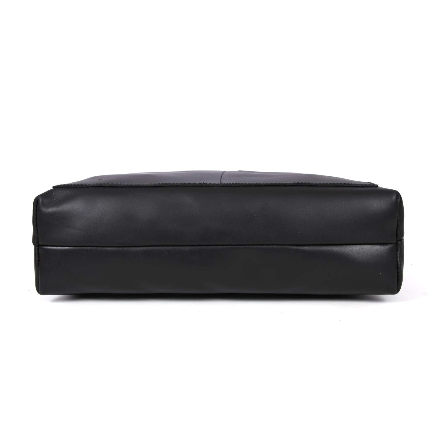 Tolredo - Black Leather Tote Bag with Leather Closure