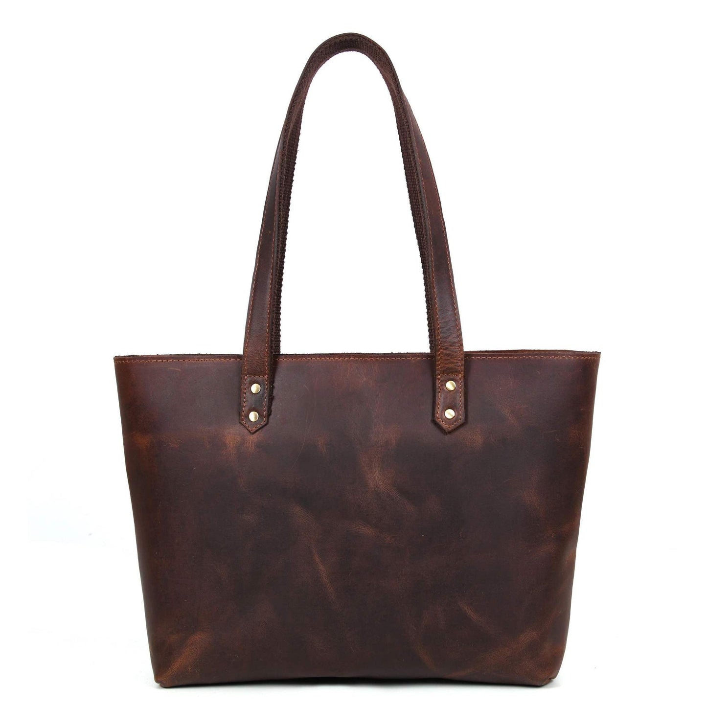 Classic Brown Leather Tote Bag