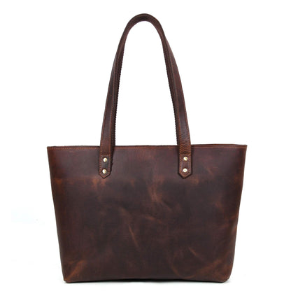 Classic Brown Leather Tote Bag