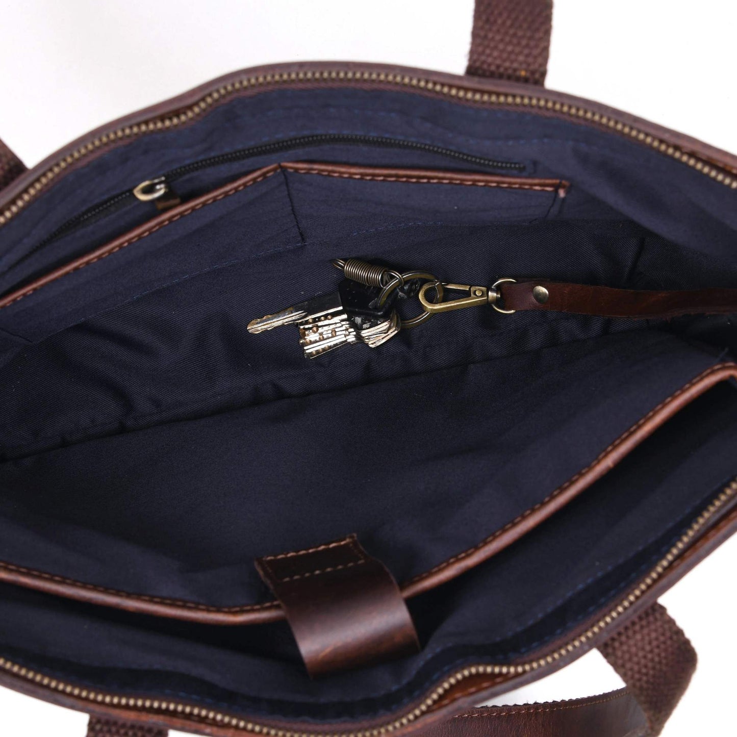 Classic Brown Leather Tote Bag