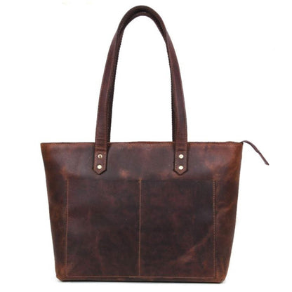 Classic Brown Leather Tote Bag