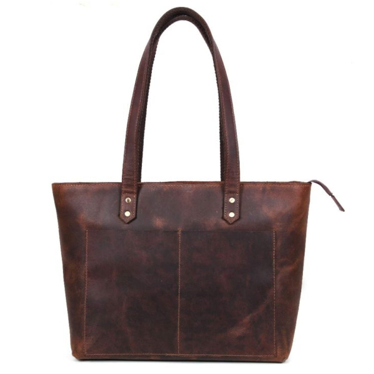 Classic Cognac Leather Tote Bag