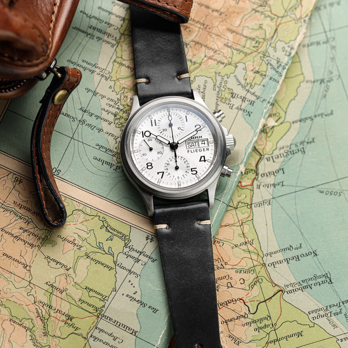 Cromford Horween Shell Cordovan Leather Watch Strap - Black