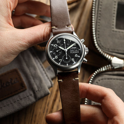 Cromford Horween Shell Cordovan Leather Armband - Edler Schokoladenbraun