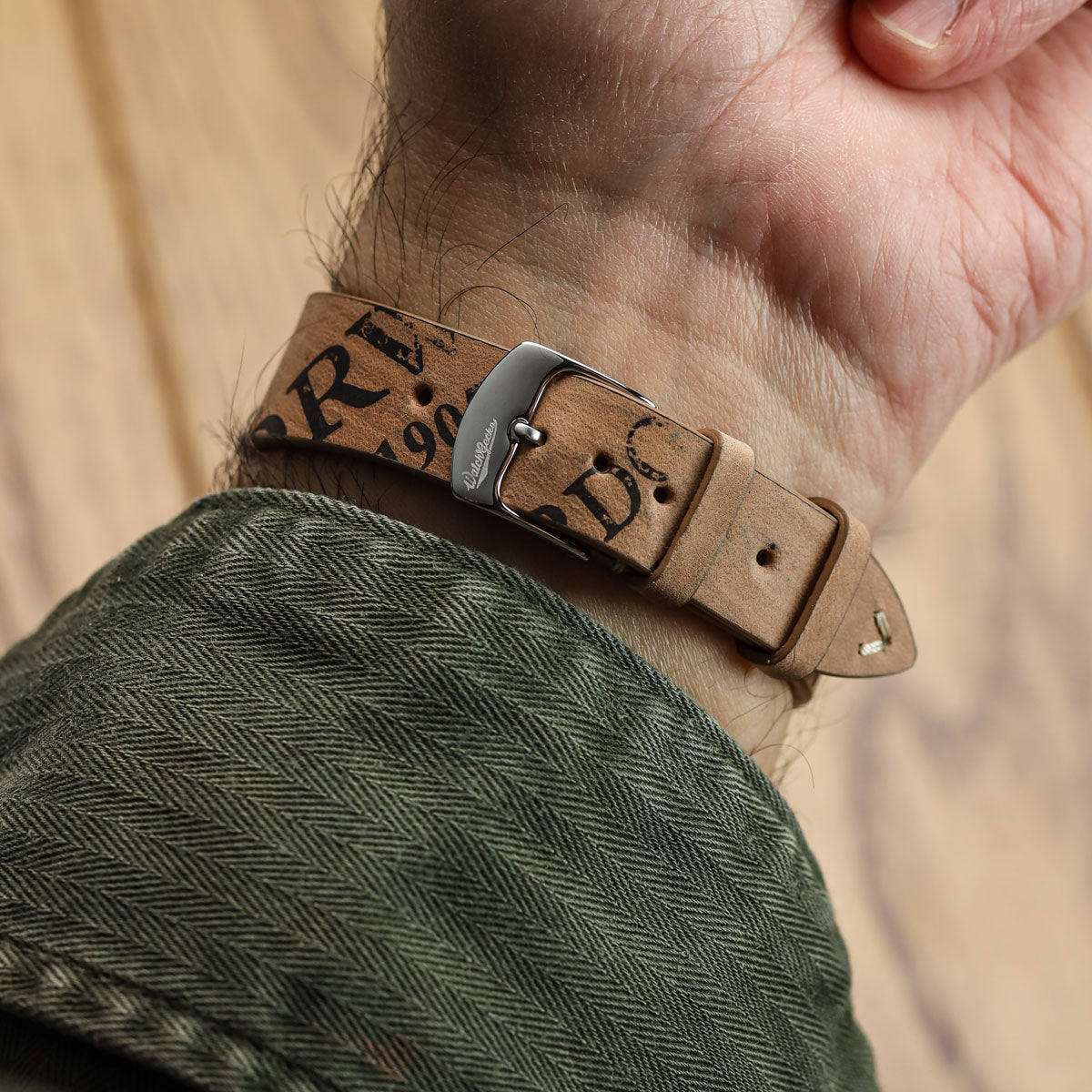 Newham Inverted Horween Shell Cordovan Watch Strap - French Beige