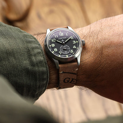 Newham Inverted Horween Shell Cordovan Watch Strap - French Beige