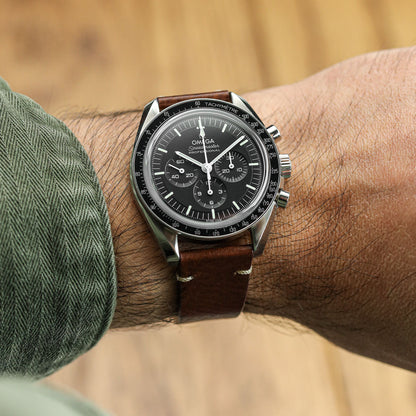 Badalassi Carlo Minerva Box Genuine Leather Watch Strap - Olive Green