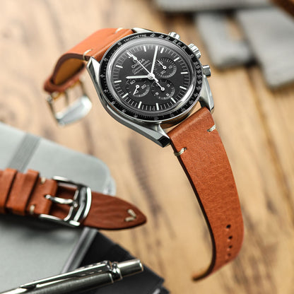 Badalassi Carlo Minerva Box Genuine Leather Watch Strap - Dark Brown