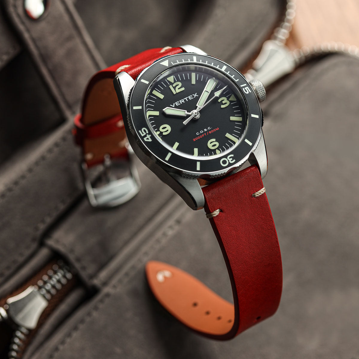 Badalassi Carlo Minerva Box Genuine Leather Watch Strap - Mustard