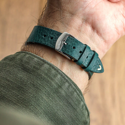 Badalassi Carlo Minerva Box Genuine Leather Watch Strap - Turquoise