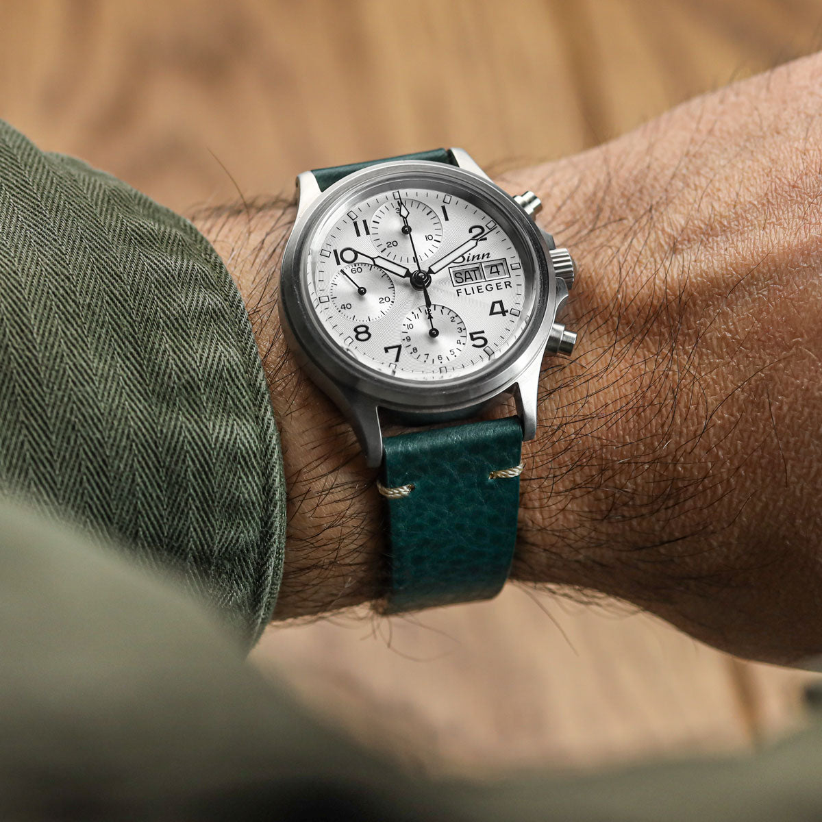 Badalassi Carlo Minerva Box Genuine Leather Watch Strap - Turquoise