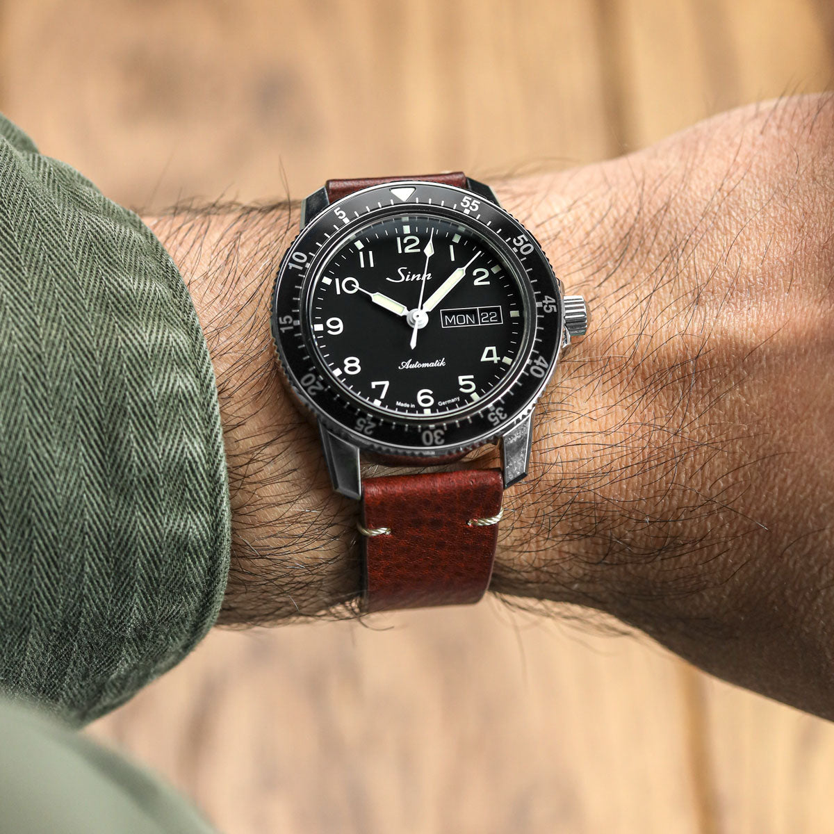 Badalassi Carlo Minerva Box Genuine Leather Watch Strap - Black