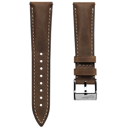 Original Highley Padded Crazy Horse Italian Leather Watch Strap - Gold