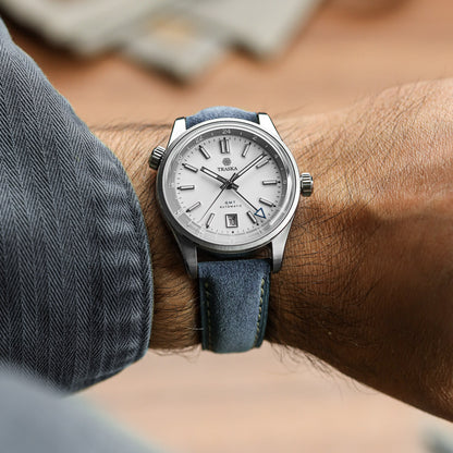 Original Highley Padded Suede Italian Leather Watch Strap - Anthracite