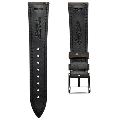 Original Highley Padded Suede Italian Leather Watch Strap - Ebano