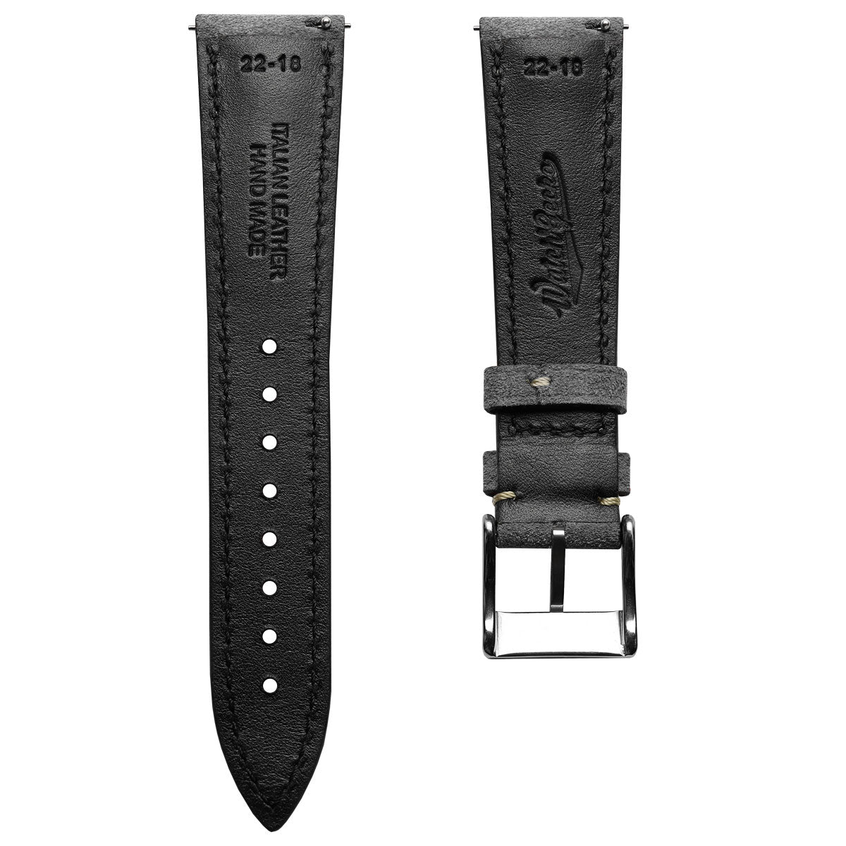 Original Highley Padded Suede Italian Leather Watch Strap - Anthracite