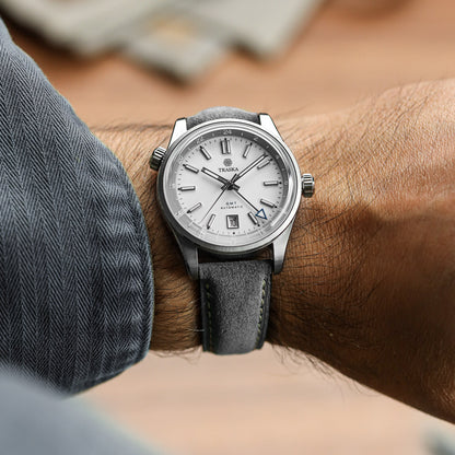 Original Highley Padded Suede Italian Leather Watch Strap - Anthracite