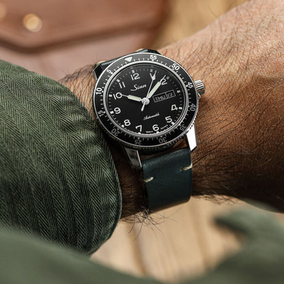 Genuine Horween Chromexcel® V-Stitch Leather Watch Strap - Chromexcel Seaweed Green