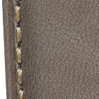 Bracelet en cuir véritable rembourré Whitby - Gris foncé pastel