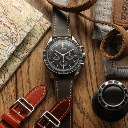 Armsyder Brixham Flat Lederarmband – Klassisch Patina Grün