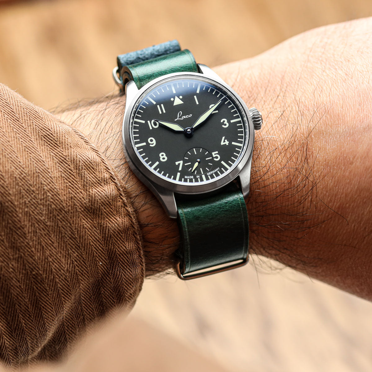 Cambridge Genuine Leather British Military Watch Strap - Vintage Teal