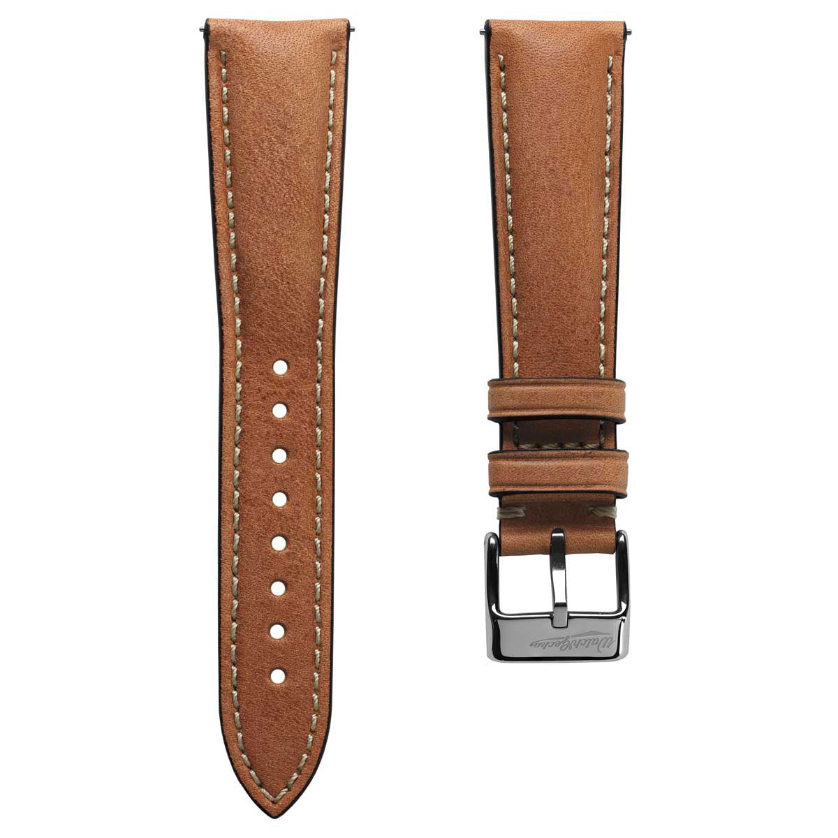 Original Vintage Highley Genuine Leather Watch Strap - Light Brown