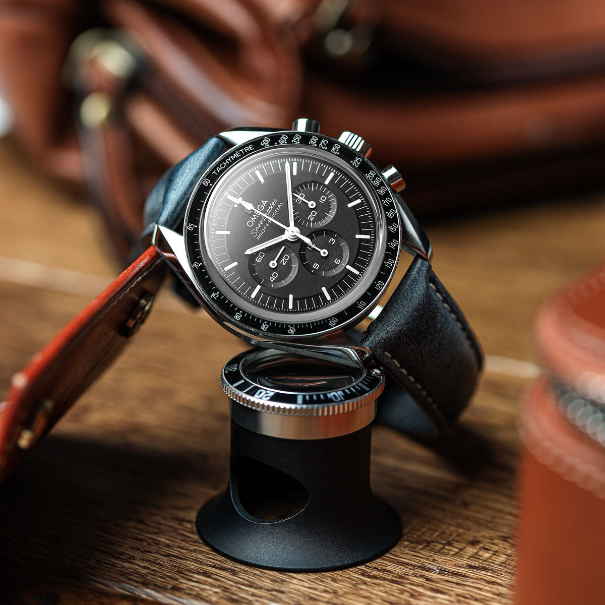 Original Vintage Highley Genuine Leather Watch Strap - Blue