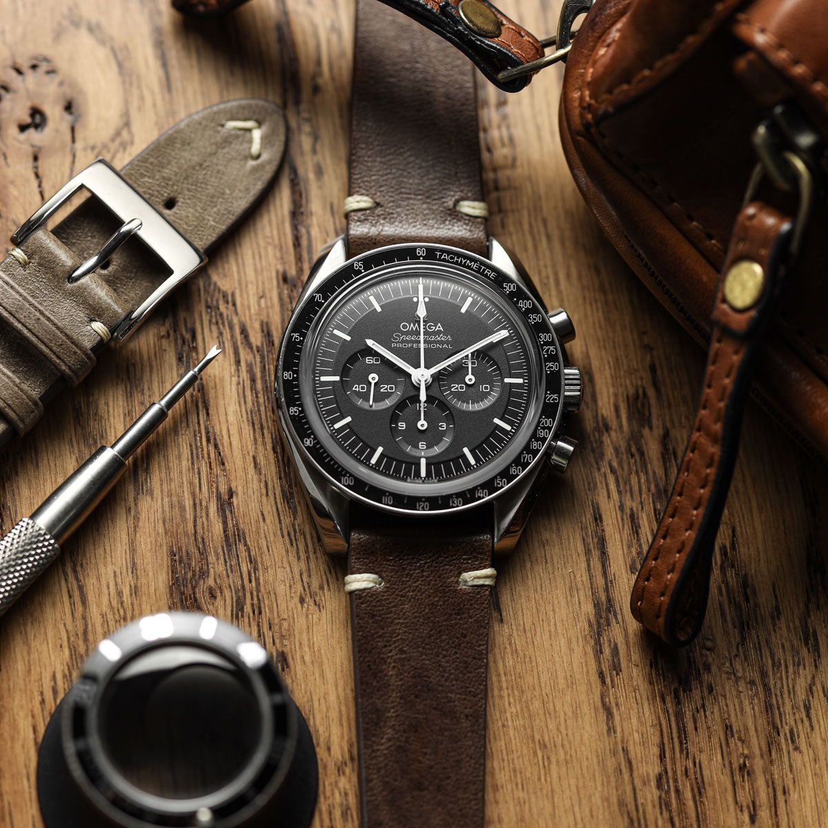 Vintage Cavallo Horse Leather Watch Strap - Cacao