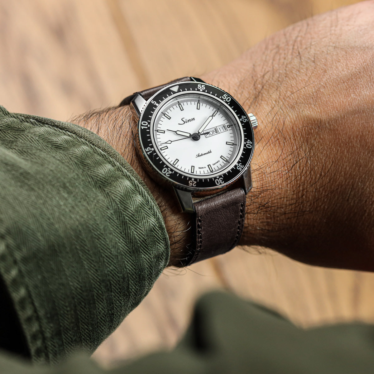 Camden Hand-Stitched Genuine Leather Watch Strap - Mocha Dark Brown