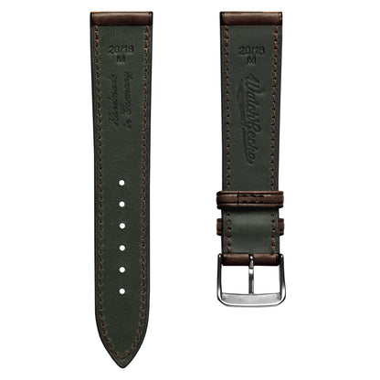 Camden Hand-Stitched Genuine Leather Watch Strap - Mocha Dark Brown