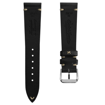 WatchGecko Oakley V-Stitch Hand-Painted Watch Strap - Black