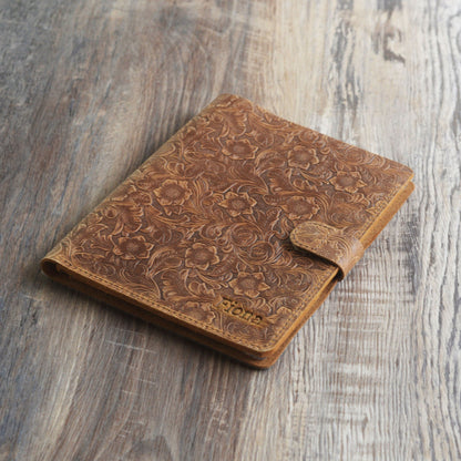 Folio en cuero personalizado para tableta reMarkable - Cuero trabajado a mano - Modelo 607