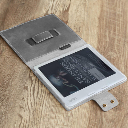 Étui en cuir personnalisé avec porte-stylo haut de gamme pour Kobo Clara/Libra/Elipsa – disponible en plusieurs couleurs – RM-Kobo