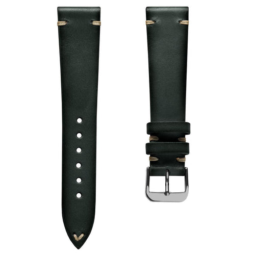 WatchGecko Oakley V-Stitch Hand-Painted Watch Strap - Forest Green