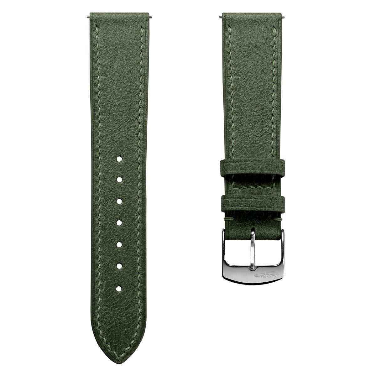 Ravello Langunt Tuscan Leather Watch Strap - Elegant Green Design