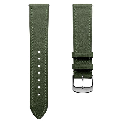 Ravello Langunt Tuscan Leather Watch Strap - Elegant Green Design