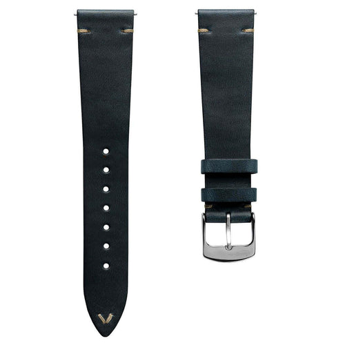 Genuine Horween Chromexcel® V-Stitch Leather Watch Strap - Chromexcel Seaweed Green