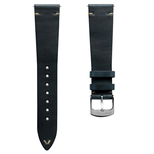Genuine Horween Chromexcel® V-Stitch Leather Watch Strap - Chromexcel Seaweed Green