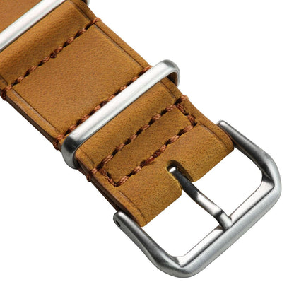Cambridge Genuine Leather British Military Watch Strap - Light Brown