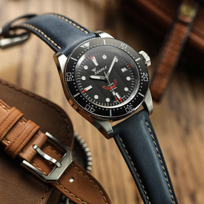 Bracelet en cuir véritable padded Whitby - Taille pastel cognac élégante